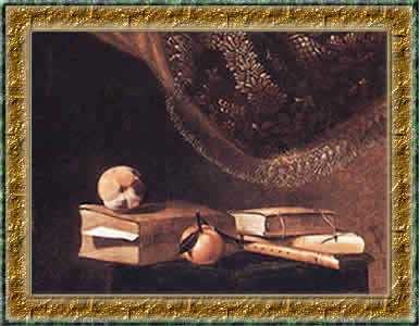 Эваристо Башенис, "Натюрморт" (деталь) 1650 г.,  Пинакотека ди Брера, Милан