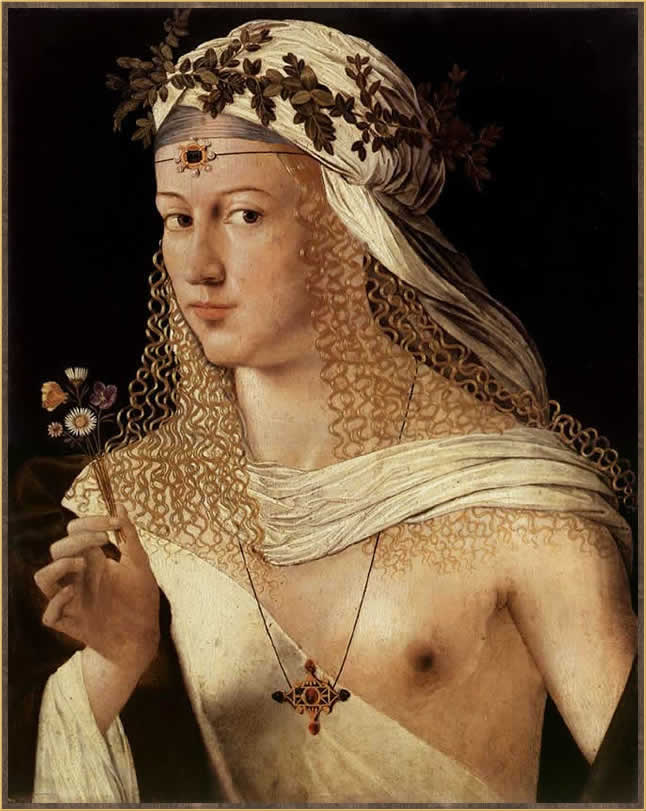 Бартоломео Венето. Женский портрет. Первая треть 16 века. Холст, масло